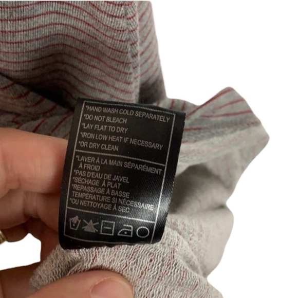 🌸2/$25 Cupcakes and Cashmere Grey Red Mini Striped Dress - Picture 7 of 7